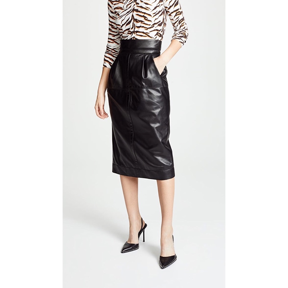 Marc Jacobs High Waisted Leather Skirt, Size 4